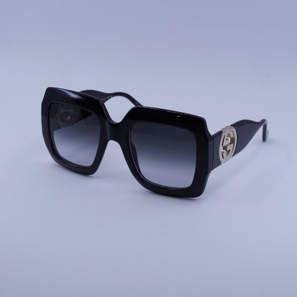 Gucci GG1022S 001 Sunglasses Black Square Frame, Grey Lenses main image 5